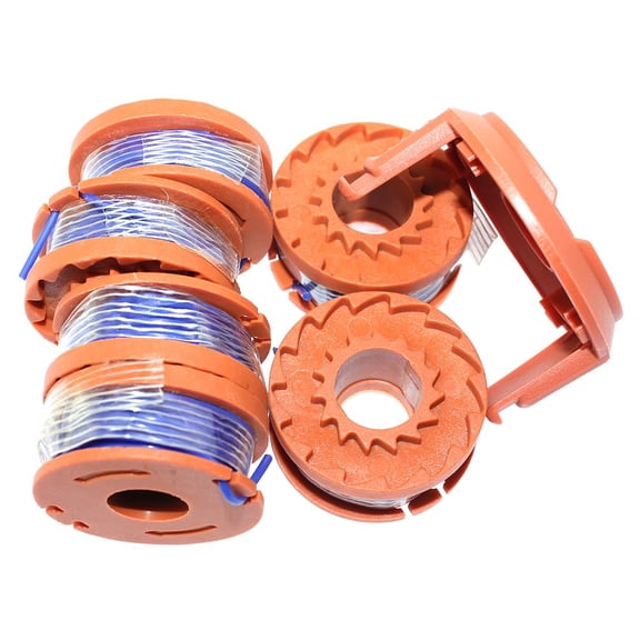 6-Pack Spool & Line with Cap for Sun Joe Qualcast Titan String Trimmer