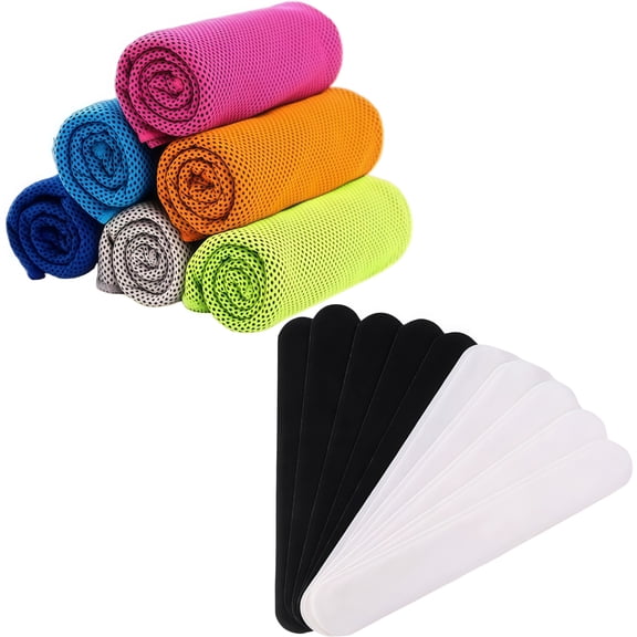 6 Pack Sports Towels For Gym Use - 20 Pieces Of Anti-Dirty Inner Stickers