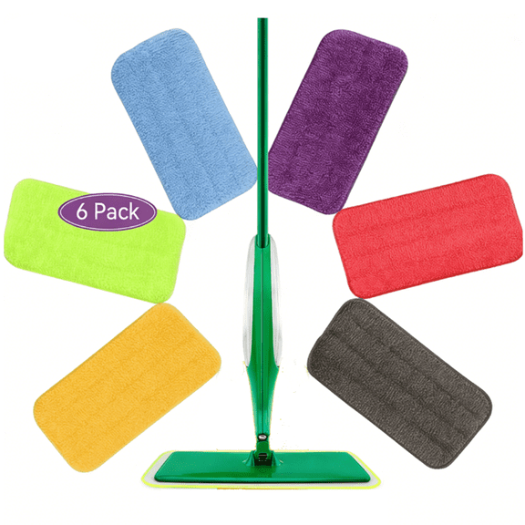 6 Pack Spray Mop Refills Compatible for Libman Freedom Spray Mop, Reusable & Washable 15.7in Microfiber Floor Cleaning Mop Pads for Spray Mop