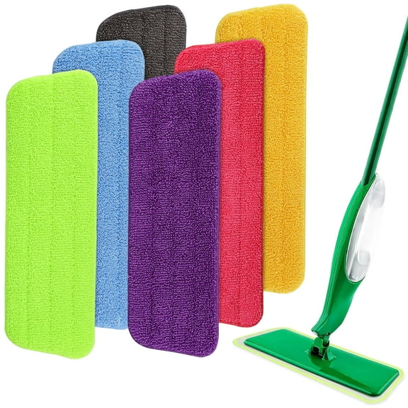 6 Pack Spray Mop Refills Compatible for Libman Freedom Spray Mop, Reusable & Washable 16in Microfiber Floor Cleaning Mop Pads for Spray Mop