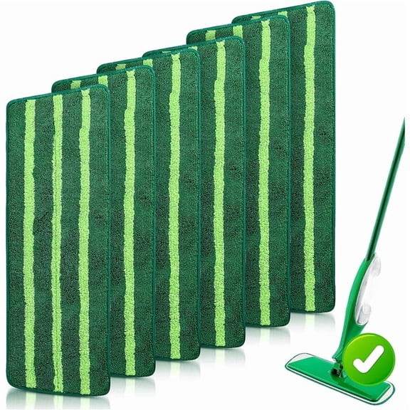 6 Pack Spray Mop Refills for Libman Freedom Spray Mop, Reusable Microfiber Mop Pad Replacement Head Without Handle(ONLY Pad