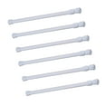 thumbnail image 1 of 6 Pack Spring Tension Curtain Rod, 18-30cm Adjustable Length Easy No Drill Install for Kitchen, Bathroom, Cupboard, Wardrobe, Window, Bookshelf DIY Projects,As show B, 1 of 1