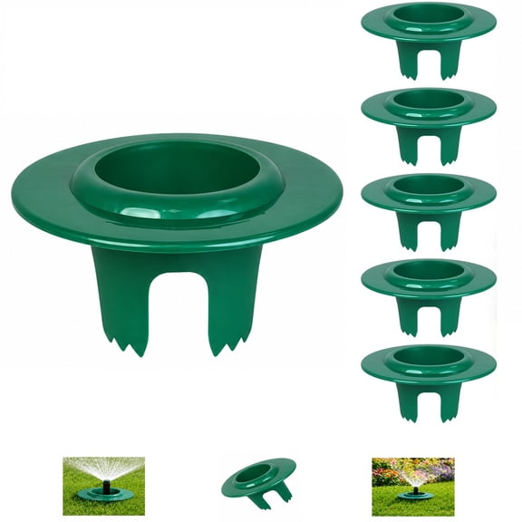 6-Pack Sprinkler Head Protectors, 6.69-Inch Plastic Donut Guards with 3.54-Inch Inner Diameter for Lawn Irrigation