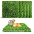 thumbnail image 1 of 6 Pack Square Chicken Nesting Box Pads,12"x12" Hens Laying Box Pads,Thick Artificial Grass Turf Mats,Washable Fake Turf Mats,Chicken Coop Synthetic Bedding,for Garden Lawn By HXRH, 1 of 7