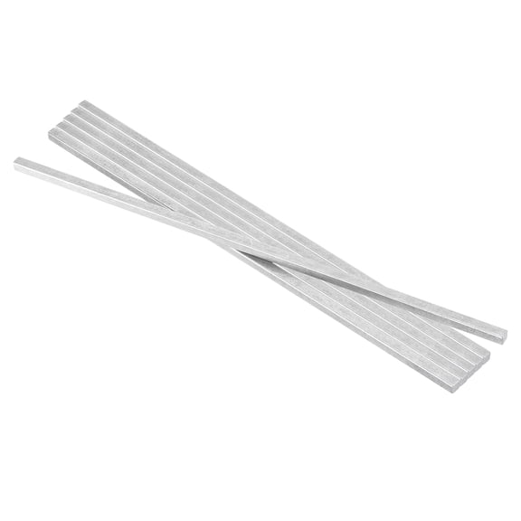 6 Pack Square Steel Key Stock, 1/4" x 1/4" x 12" Cold-Drawn 45# Steel Bars Precision Key Stock for Gearbox Coupling, Silver Tone