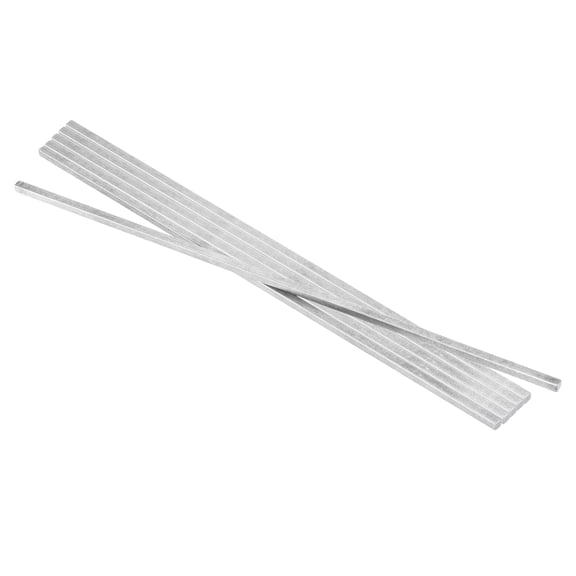 6 Pack Square Steel Key Stock, 3/16" x 3/16" x 12" Cold-Drawn 45# Steel Bars Precision Key Stock for Gearbox Coupling, Silver Tone