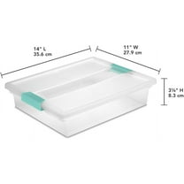 6-Pack Stackable  Plastic Bins with Latching Lids - Large Storage Containers for Home, Office & Classroom