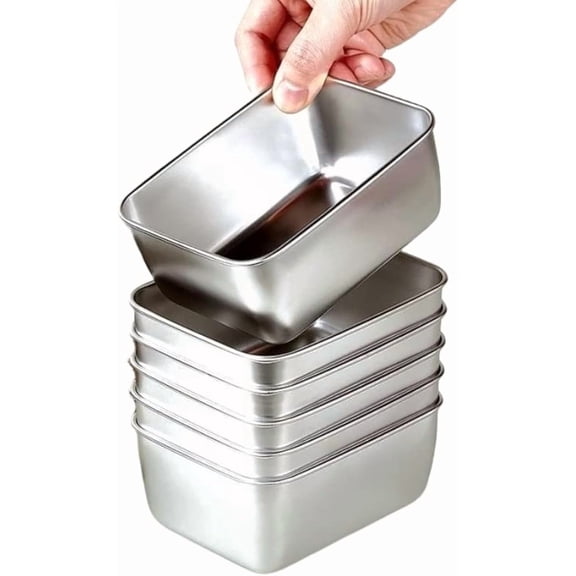6-Pack Stainless Steel Food Storage Containers with Lids, Airtight Stackable 500ml for Oven Freezer
