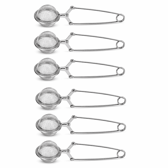 6 Pack Stainless Steel Tea Infuser Ball with Handle, Reusable Mesh Tea Strainer for Loose Leaf Tea, Herbs and Spices
