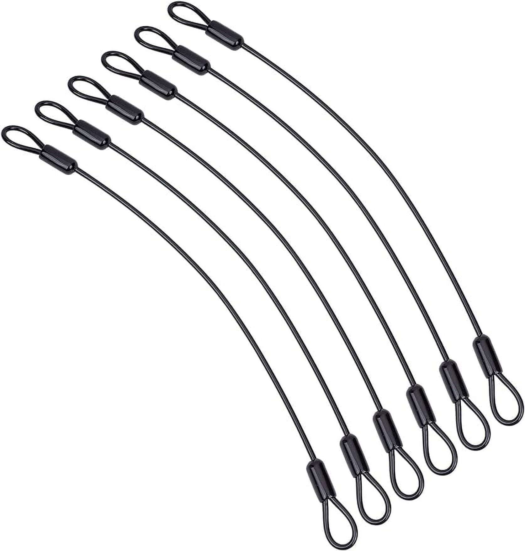 6-Pack Stainless Steel Wire Rope Lanyard Cable Tether Safety Strap Iron  Safety Cable Wire with Double Looped Ends Coated Plastic Security Cable  Luggage Lock for Chain Lock - Walmart.com
