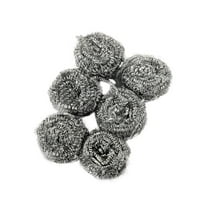 6 Pack Stainless Steel Wool Scrubbers, Powerful Dish Washing Scrubbers for Removing Dirt Grease Oil Stain from Dishes Pots Cast Iron Pans Ovens Cookware Kitchenware Bathroom