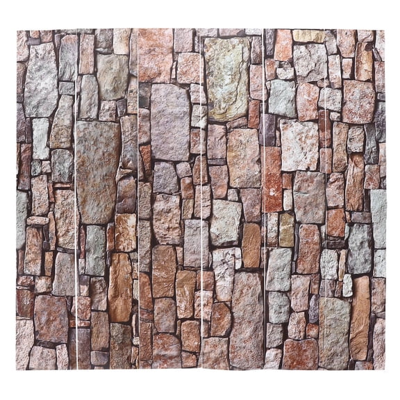 6-Pack Staircase Stickers Self-adhesive Simulation Stone Wall Pattern DIY Home Waterproof 3D Stereo Wall Stickers Removable Staircase Decoration Simple and Creative