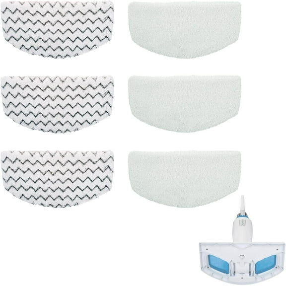 6 Pack Steam Mop Pads Replacement for Bissell Powerfresh Steam 1940 1440 1544 1806 2075 Series, Model 19402