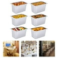 thumbnail image 1 of 6 Pack Steam Prep Table Buffet Food Pan 1/4 Size 6" Deep Stainless Steel Hotel, 1 of 12