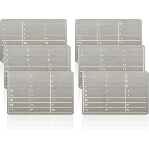 6 Pack Steel Crypto Seed Storage Plates Wallet Backup for Recovery Phrases