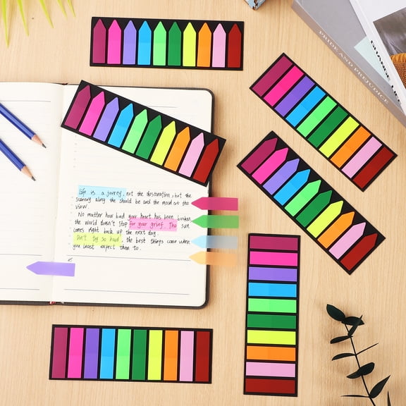 6 Pack Sticky Notes Tabs Page Markers Swallowtail Arrow Bookmarkers Flags Student