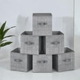 thumbnail image 1 of 6 Pack Storage Cubes 11-Inch Non-Woven Fabric Bins with Double Handles Closet Organizers for Shelves Gray, 1 of 7