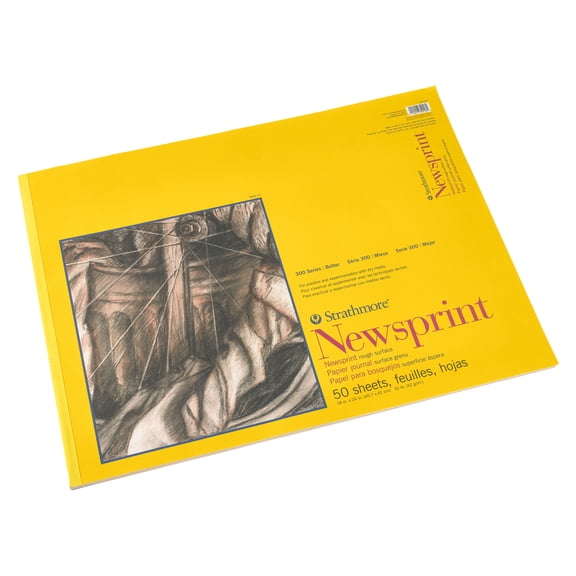 Strathmore 300 Series Newsprint Paper Pad, 18" x 24", 6 Pack