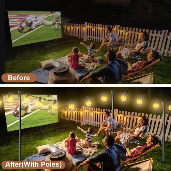 6 Pack String Light Poles for Outside