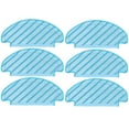 thumbnail image 1 of 6-Pack Striped Robot Vacuum Mop Pads, Washable Reusable Mopping Cloth Replacement Parts for Station Robot Vacuum Cleaners, 1 of 7