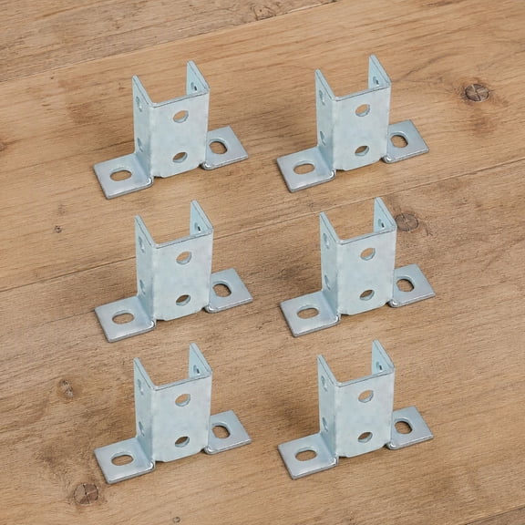 6 Pack Strut Wing Angle Bracket for 1/2 Inch Bolt, Fits 1-5/8 Inch , Carbon Steel, Galvanized