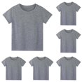 thumbnail image 1 of 6 Pack Summer Kids Cotton T-Shirts Short Sleeve Lightweight Crew Neck Tee Basic Tops for Toddlers Boys and Girls 3T, 1 of 3