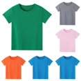 thumbnail image 1 of 6 Pack Summer Kids Cotton T-Shirts Short Sleeve Lightweight Crew Neck Tee Basic Tops for Toddlers Boys and Girls 6-7 Years, 1 of 6