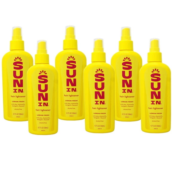 6 Pack Sun-In Hair Lightener, Lemon Fresh 4.7 fl oz (138.9 ml)