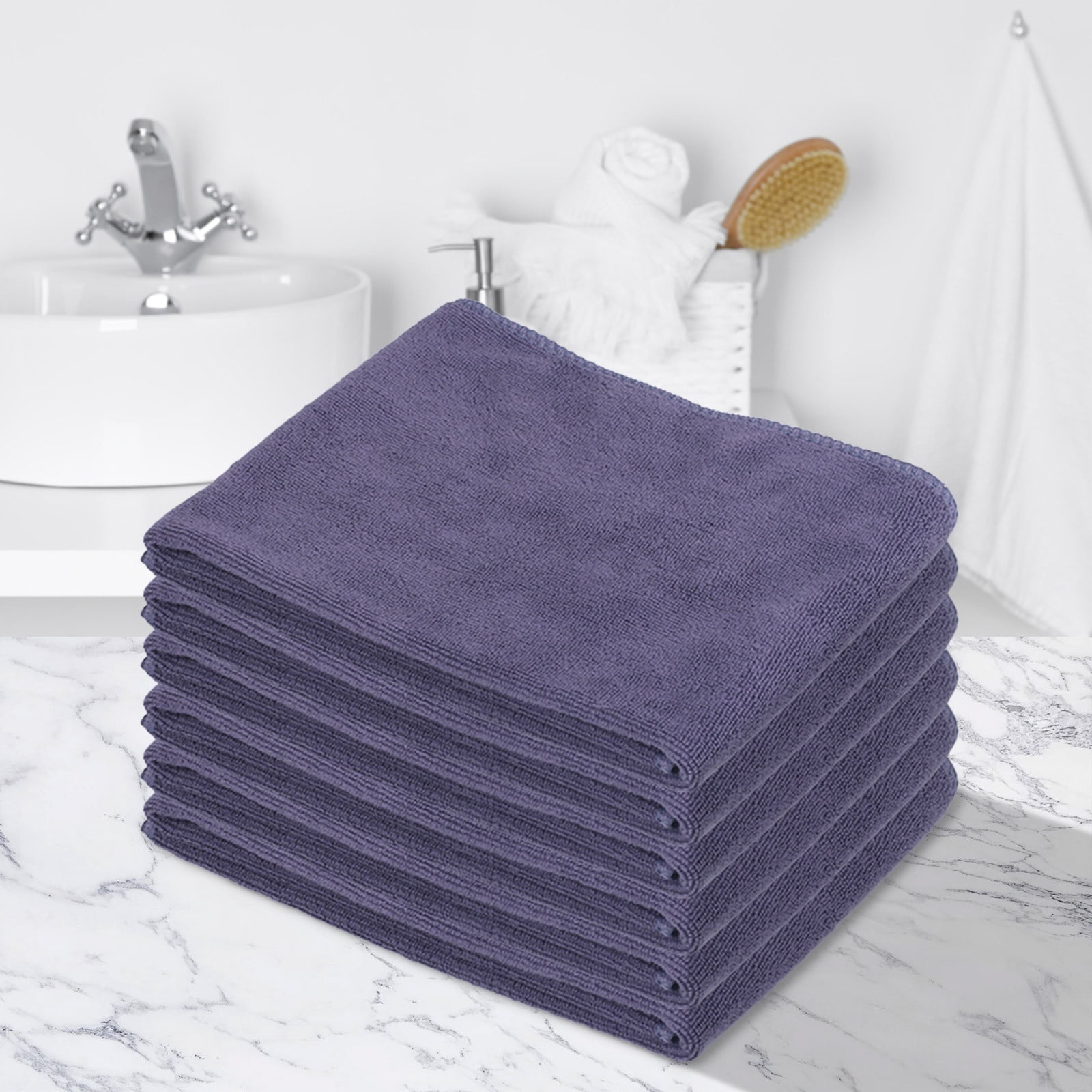 6-Pack Super Absorbent Quick-Dry Hair & Body Towels, 30x70cm Thickened Bath Towels for Home, Gym & Car Cleaning - Soft & Durable