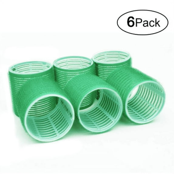 6 Pack Super Jumbo Self Grip Hair Rollers Pro Salon Hairdressing - Big Curlers Create Volume For Long Hair (Color Random)