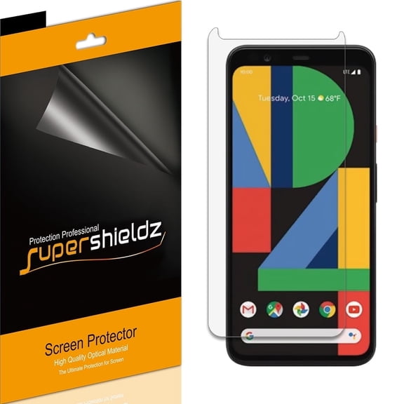 Supershieldz Designed for Google Pixel 4 Screen Protector, High Definition Clear Shield (PET) (6 Pack)