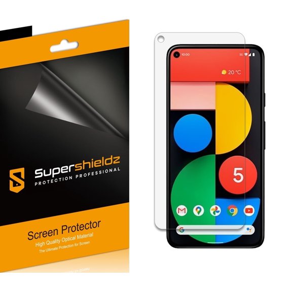 [6-Pack] Supershieldz for Google Pixel 5 Screen Protector, Anti-Glare & Anti-Fingerprint (Matte) Shield