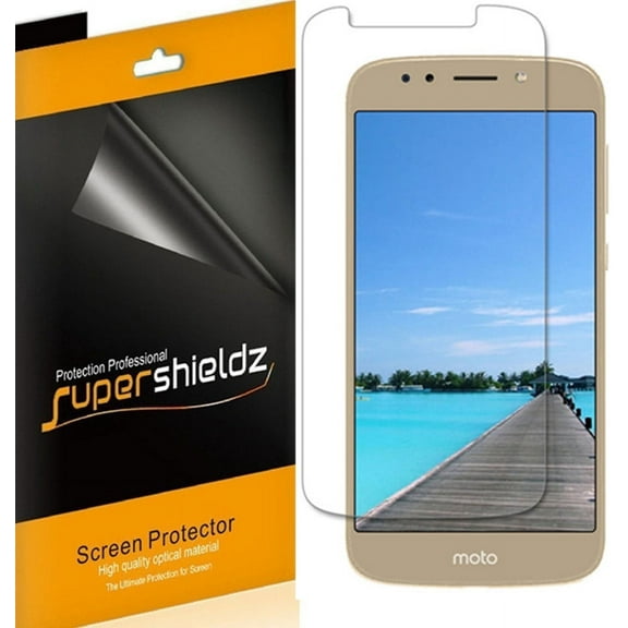 [6-Pack] Supershieldz for Motorola Moto E5 Screen Protector, Anti-Bubble High Definition (HD) Clear Shield