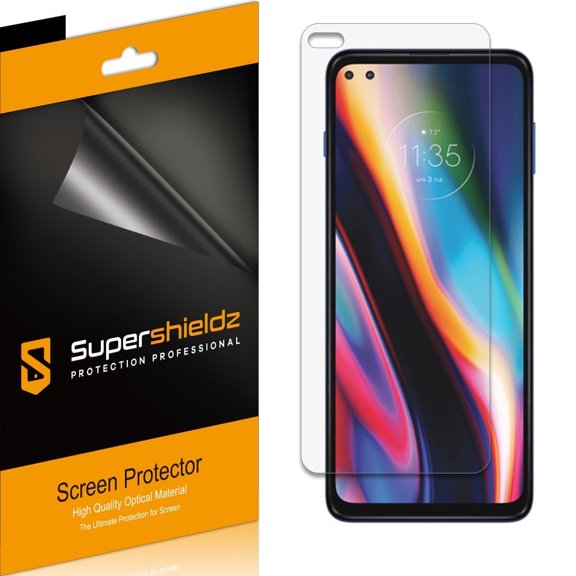 [6-Pack] Supershieldz for Motorola (Moto G 5G Plus) Screen Protector, Anti-Bubble High Definition (HD) Clear Shield