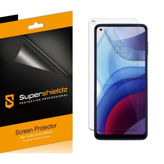 [6-Pack] Supershieldz for Motorola Moto G Power (2021) Screen Protector, Anti-Bubble High Definition (HD) Clear Shield