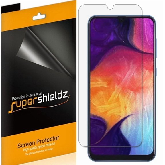 [6-Pack] Supershieldz for Samsung Galaxy A50 Screen Protector, Anti-Bubble High Definition (HD) Clear Shield