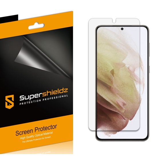 [6-Pack] Supershieldz for Samsung Galaxy S21 FE 5G Screen Protector, Anti-Bubble High Definition (HD) Clear Shield