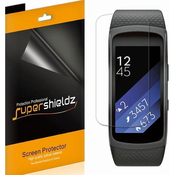 [6-Pack] Supershieldz for Samsung Gear Fit 2 Pro Screen Protector, [Full Screen Coverage] Anti-Bubble High Definition (HD) Clear Shield