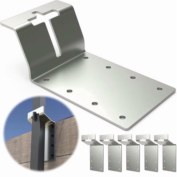 6 Pack T-Post Brackets, T-Post Target Hangers for T-Shaped Fence Posts, Heavy Duty Fence Brackets