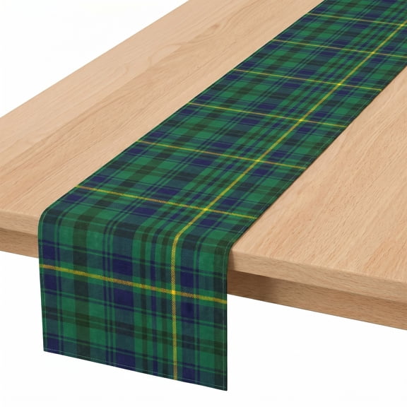 6 Pack Table Runner 13x72 Inch, Green Plaid Table Runners for Dining Room, Farmhouse Checkered Table Decor for Party Wedding Holiday, Polyester Fabric Table Runner Set - Green Buffalo Check
