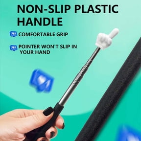 6 Pack Teacher Pointer Sticks, Telescopic Hand Pointers Retractable Finger Pointers Extendable Classroom Pointer Sticks,17-55cm Adjustable Stainless Steel Non-Slip Grip No Scratch Pointer,Black 6PCS