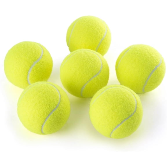 6-Pack Tennis Balls for Beginner Practice- Bulk Balls for Fetch Toys(Neon Yellow)