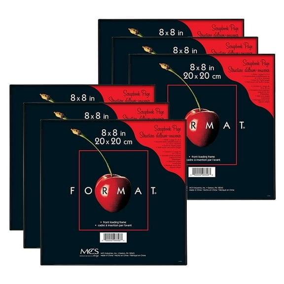 6-Pack  The ORIGINAL FORMAT FRONT-LOAD Black 8x8 Frame - 8x8
