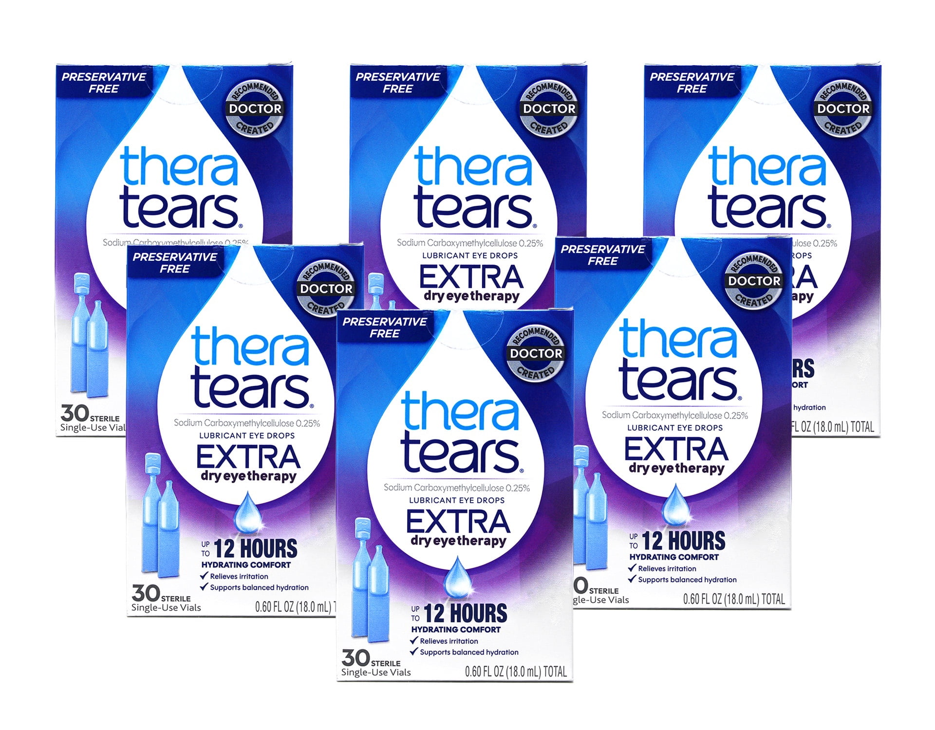 6 Pack - TheraTears Extra Dry Eye Therapy Lubricant Eye Drops ...