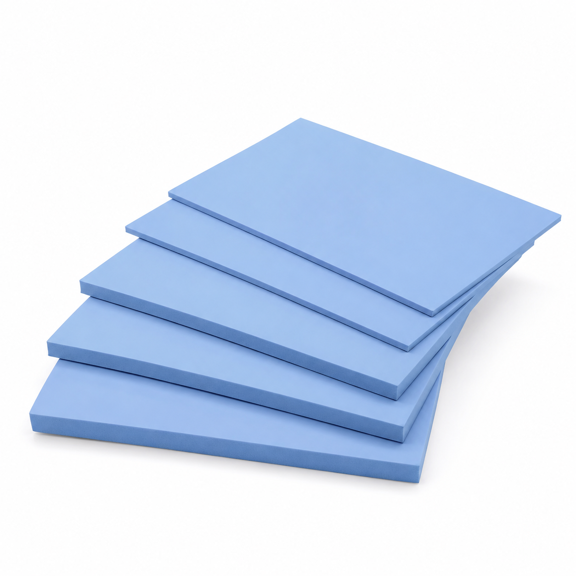 [ 6-Pack ] Thermal Conductive Silicone Pads, Soft Safe Simple to Apply for SSD CPU GPU LED IC Chipset Cooling -Blue