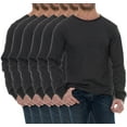 thumbnail image 1 of 6 Pack Thermal Shirts for Men, Base Layer Tops Gray Bulk Wholesale, Cotton, Solid Colors, (X-Large), 1 of 7