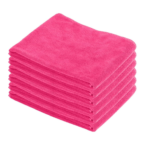 6 Pack Thickened Absorbent Cleaning Towels, Multi-purpose Microfiber Cloths for Hair Drying, Foot Bath, Kitchen, Car, 30x60cm, Fast Drying & Lint Free