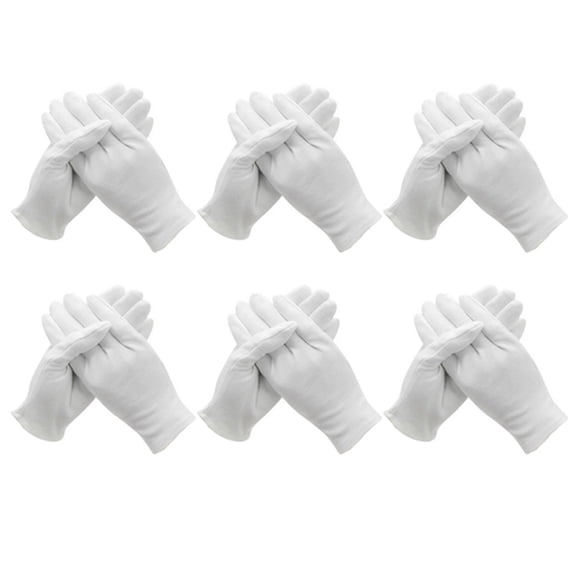6-Pack Thickened Cotton Gloves, Overnight Moisturizing Spa Gloves With Superior Absorbency, Effective Hydration For Dry Hand Care, Comfortable Fit For Women And Men Daily Home