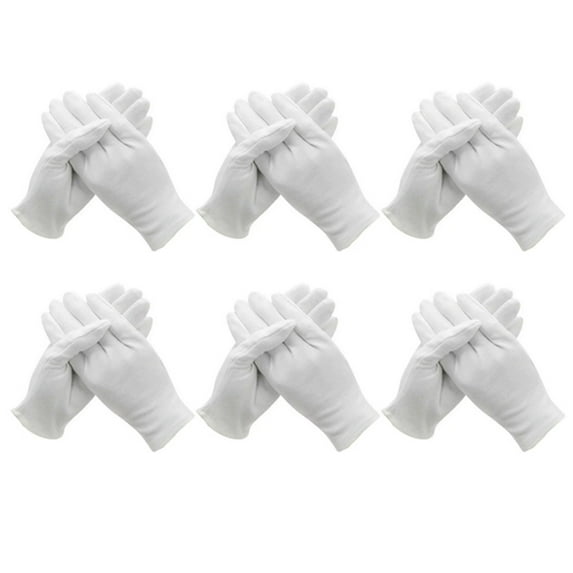 6-Pack Thickened Cotton Gloves, Overnight Moisturizing Spa Gloves With Superior Absorbency, Effective Hydration For Dry Hand Care, Comfortable Fit For Women And Men Daily Home