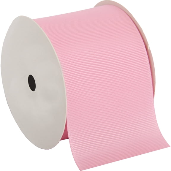 6 Pack Threadart Grosgrain Ribbon Rolls - 10 yd rolls - 4 Widths 25 Colors - Solid Colors Ribbed Pattern - For Bows, Decorations, Hair Clips, and More - 2 1/4" (2.25") width - Pink 154